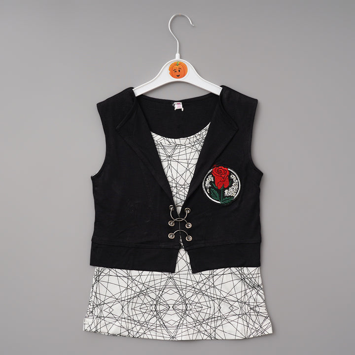 Plain Jacket Pattern Top for Girls Front View