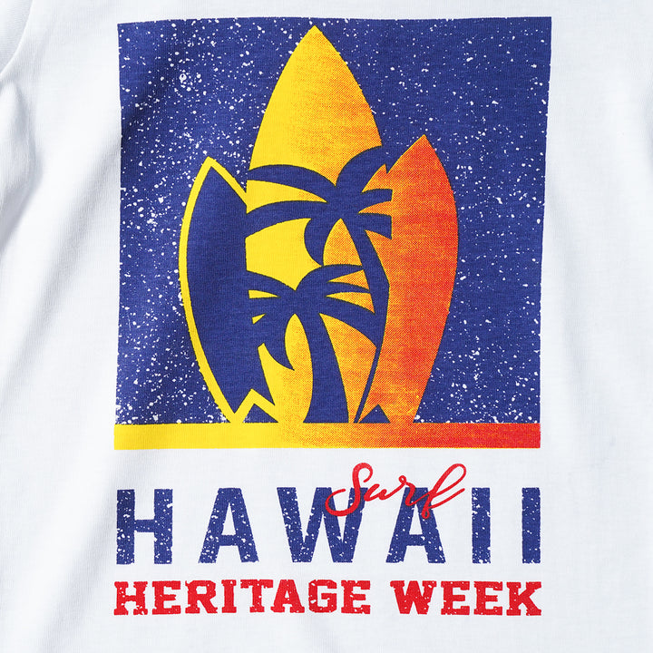 White Graphic T-Shirts for Boys Close Up View