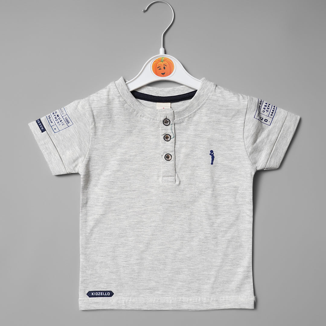 Solid White Plain T- Shirt for Boys Variant Front View