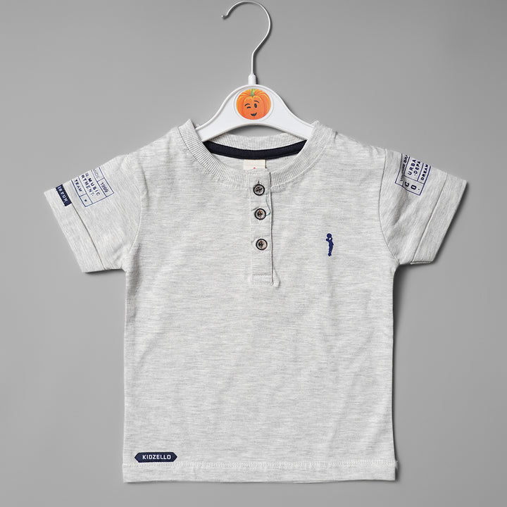 Solid White Plain T- Shirt for Boys Variant Front View