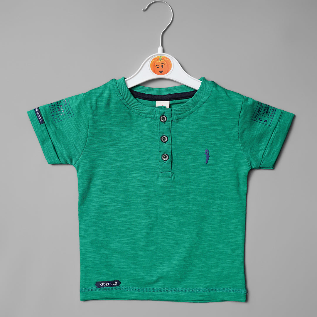 Solid Plain T- Shirt for Boys Front View