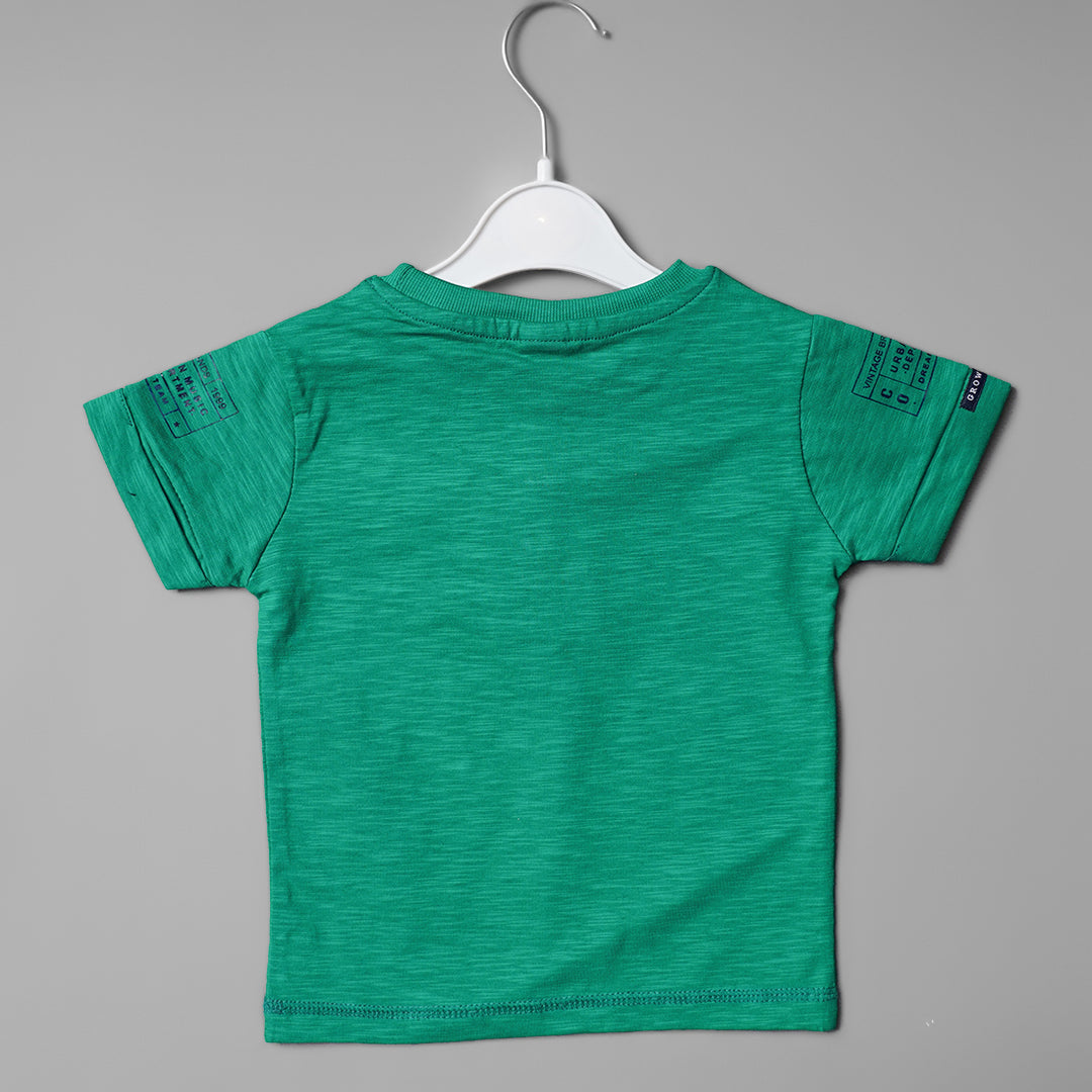 Solid Plain T- Shirt for Boys Back View 