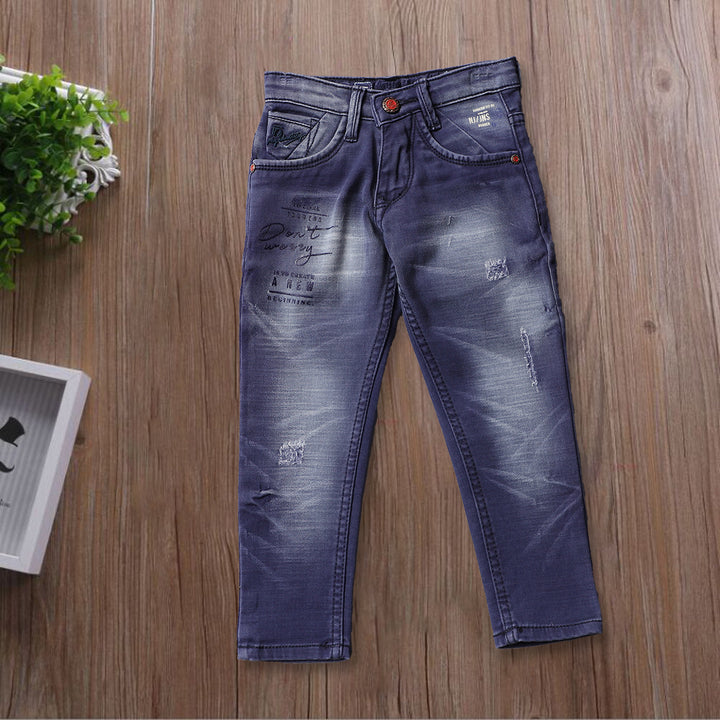 Stylish Shaded Ripped Boys Denim Jeans BL065279Navy Blue