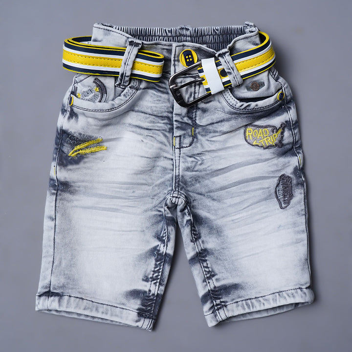 Buy Denim Shorts for Kids with Belt – Mumkins