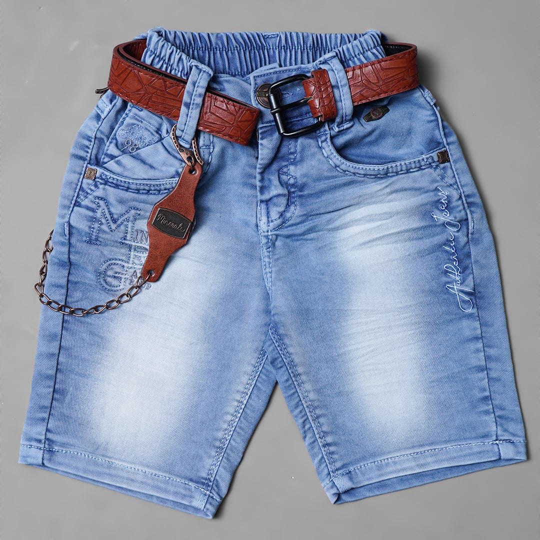 Stylish Denim Shorts for Boys in blue