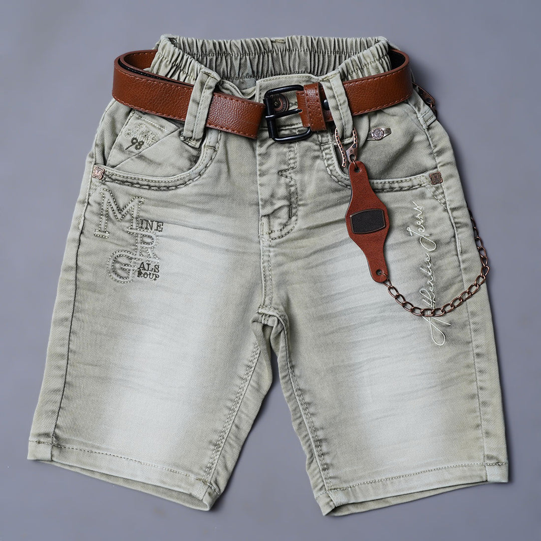 Stylish Denim Shorts for Boys in grey