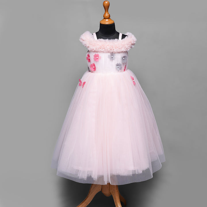 Buy Pink & White Party Gown for Kids – Mumkins