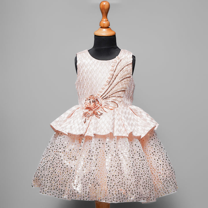 Sophisticated Frock For Girls Front View