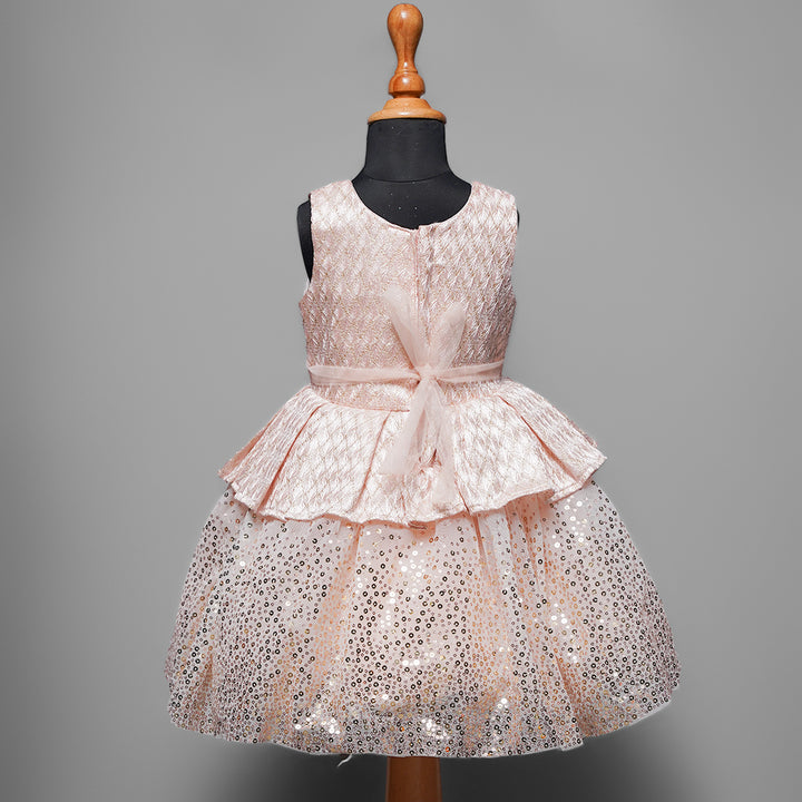 Sophisticated Frock For Girls Back View 