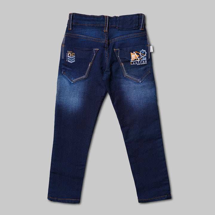 Fashionable Rugged Jeans for Boys Back View