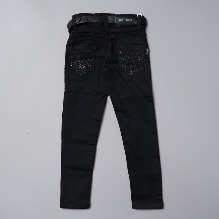 Fix Waist Jeans for Girls Back View