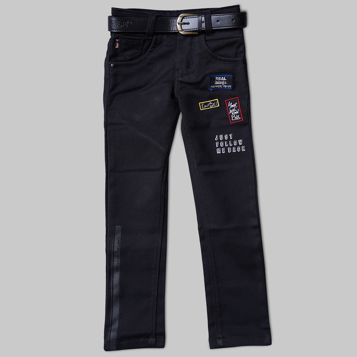 Black Jeans for Boys Front View