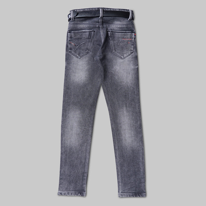 Solid Fix Waist Jeans for Boys Back 