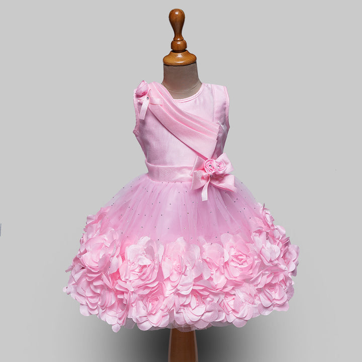 Onion & Pink Party Wear Girls Frock