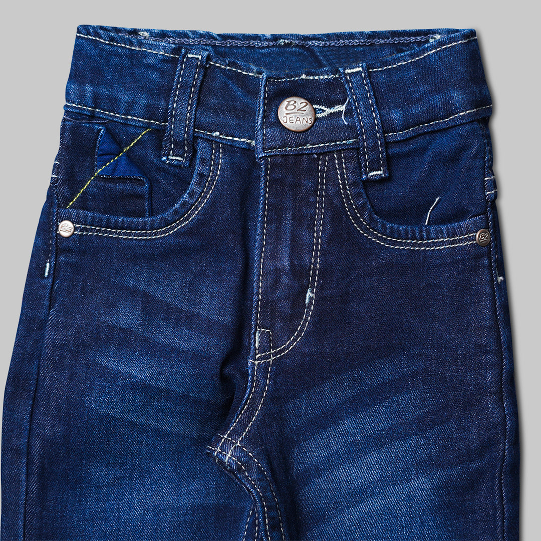 Navy Blue Jeans for Boys Close Up