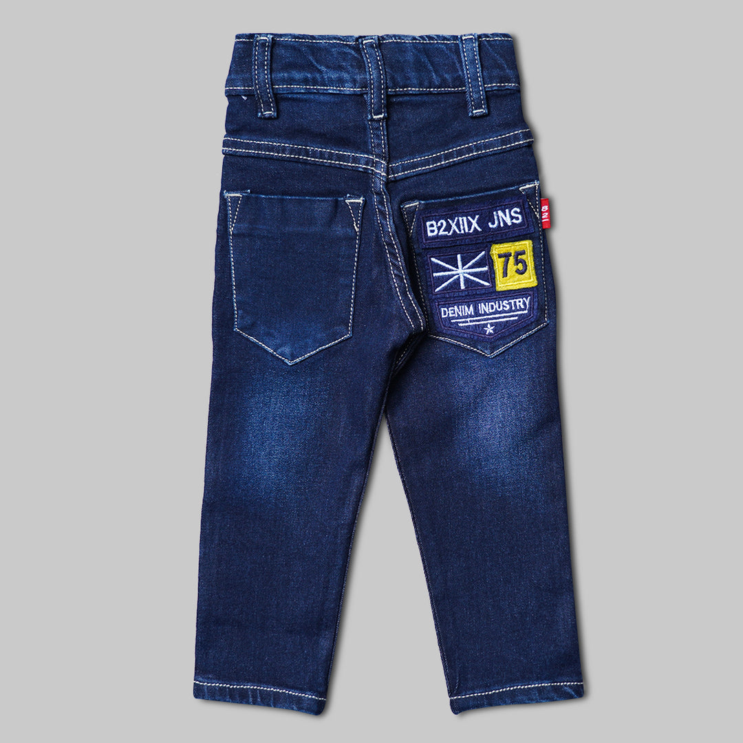Navy Blue Jeans for Boys Back 