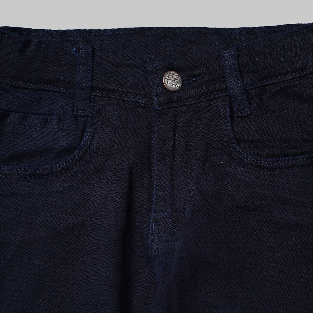 Navy Blue Jeans for Boys Close Up View