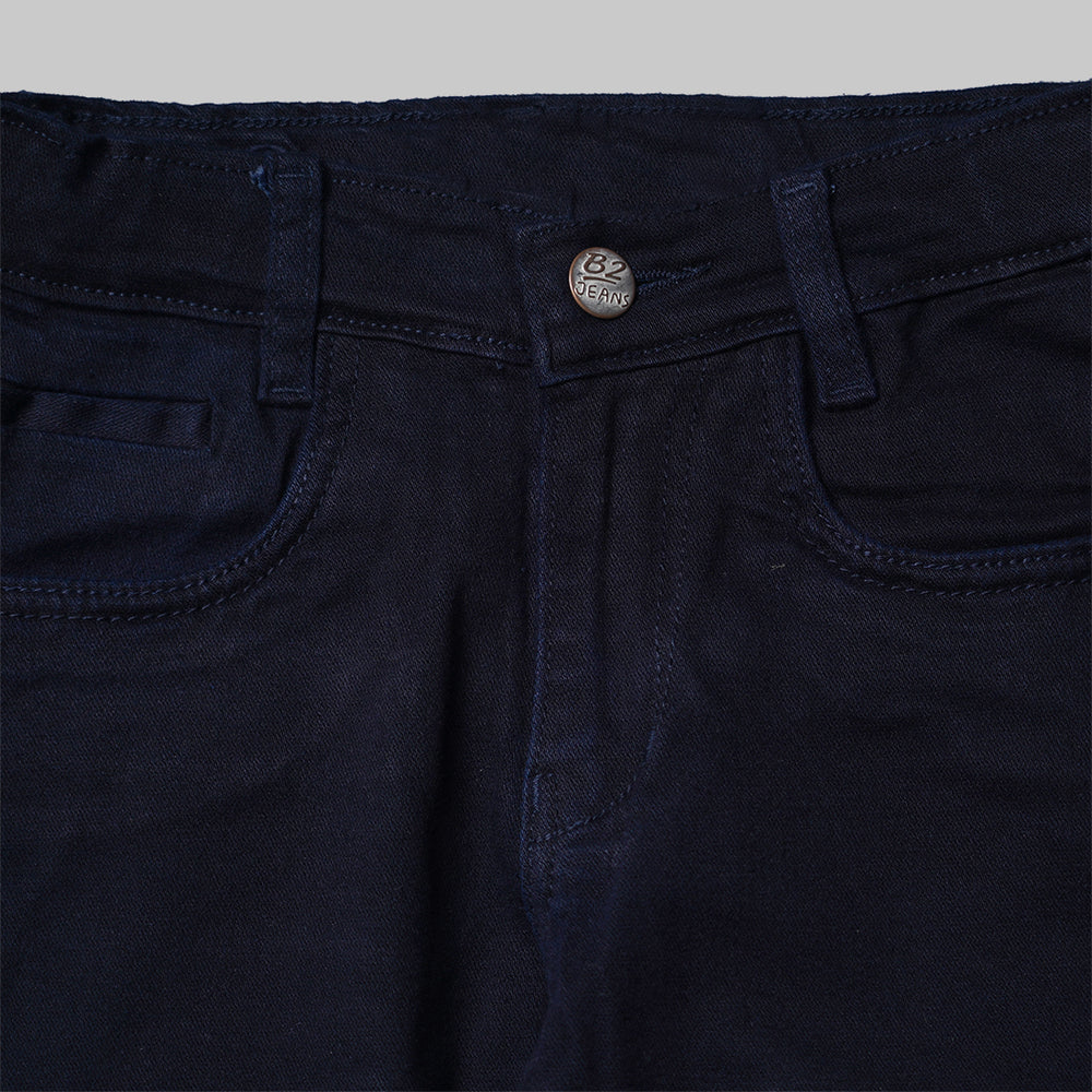 Navy Blue Jeans for Boys Close Up View