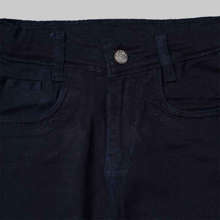 Navy Blue Jeans for Boys Close Up View