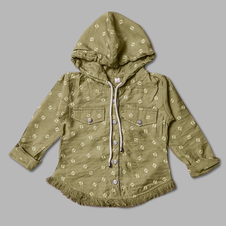Plain Jacket Pattern Top for Girls Front View