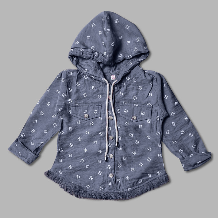 Plain Jacket Pattern Top for Girls Front View