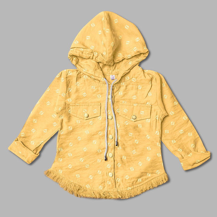 Plain Jacket Pattern Top for Girls Front View