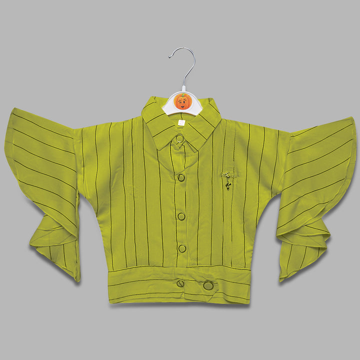 White Stripes Style Top for Kids Front View