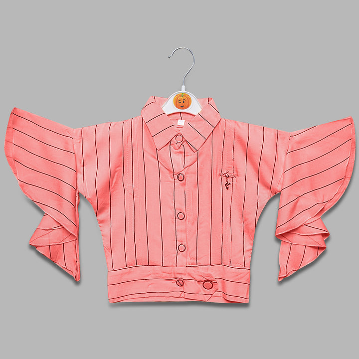 White Stripes Style Top for Kids Front View