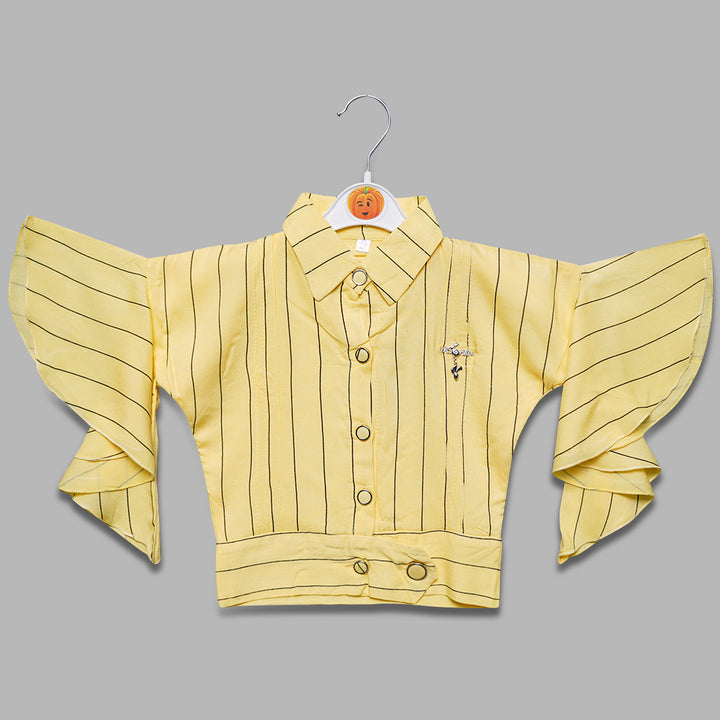 White Stripes Style Top for Kids Front View