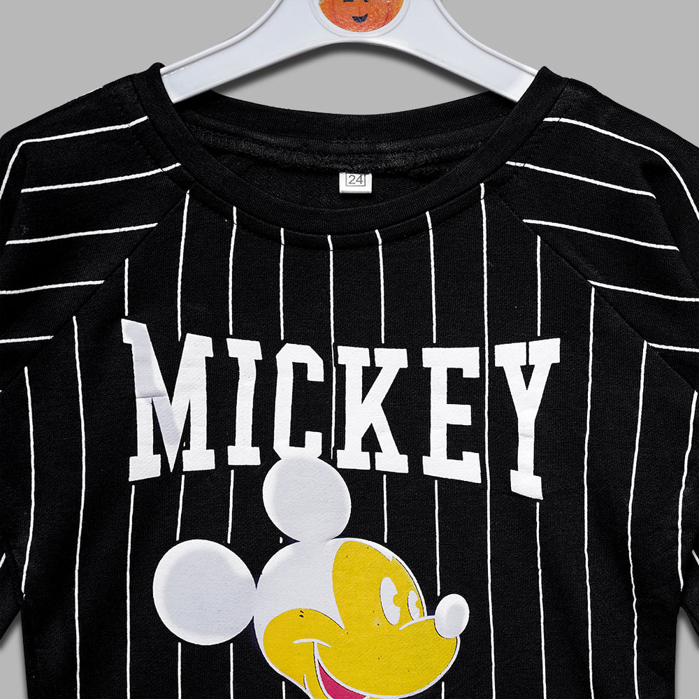 Striped Print Girls Top Close Up View