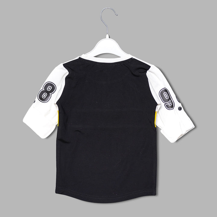 Double Colored Half Sleeves T-Shirts for Boys Back View
