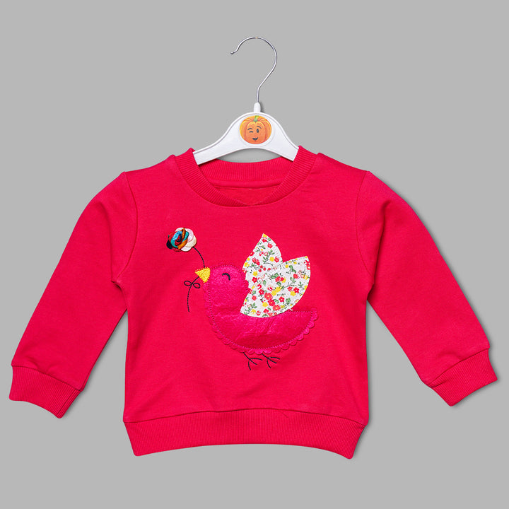  Pretty Embroidered Sparrow Top Front View