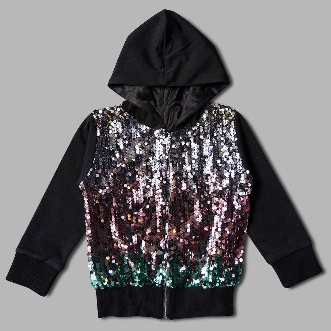 Elegant Sequin Girls Top Front View