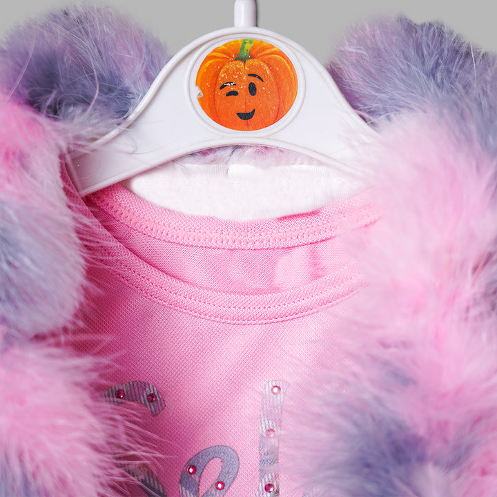 Cozy Fur Style Top & Skirt Set GS20302Pink