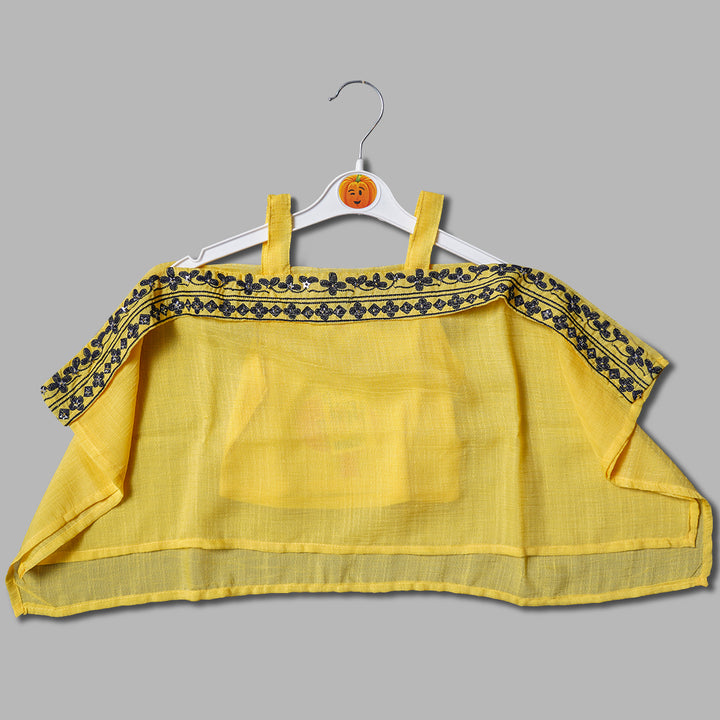 Embroidery Bell Sleeve Is Top With A Palazzo Set  GS204549Mustard
