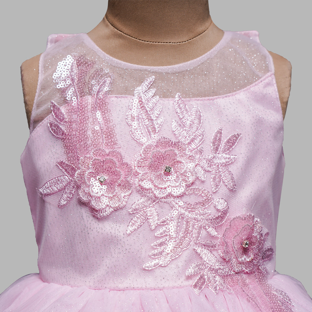 Puffy Net Frock for Girls Close Up View