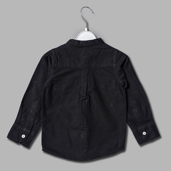 Solid Full Sleeves Shirt for Boys Back View