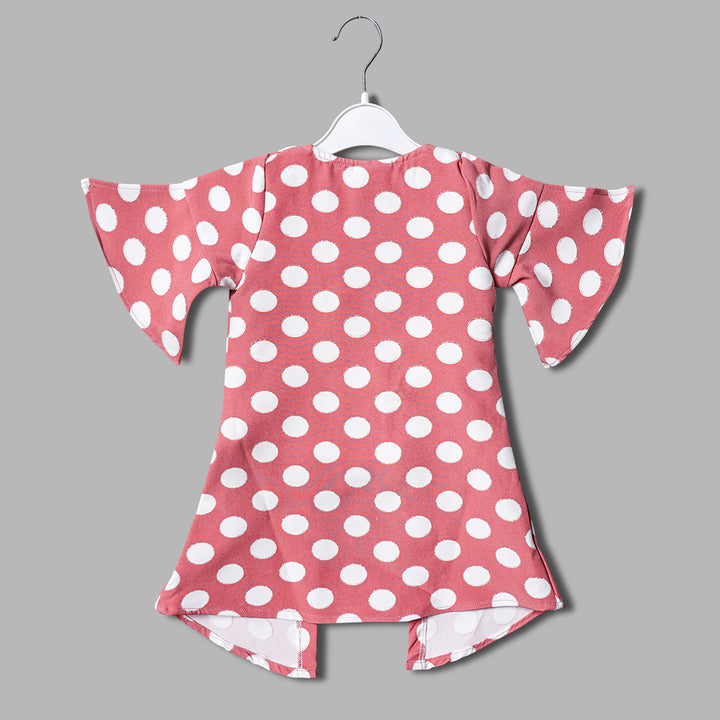 3 Pcs Western Wear For Girls And Kids With Polka Print GS206036Onion