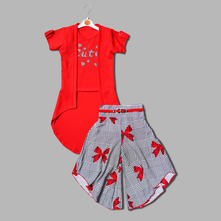 Sleeveless Western Dress For Girls And Kids GS209261Red
