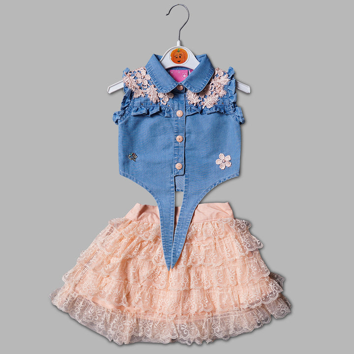Western Set For Kids With Tutu Style GS2011/434Peach