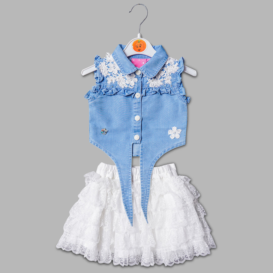 Western Set For Kids With Tutu Style GS2011/434White