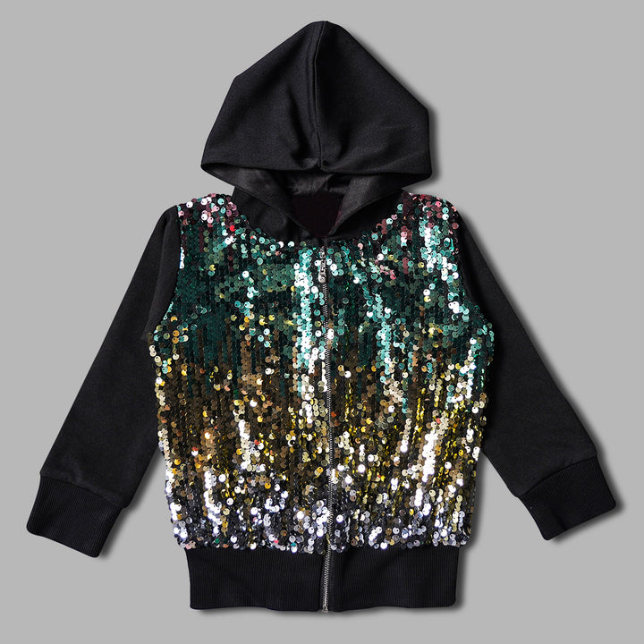 Elegant Sequin Girls Top Front View