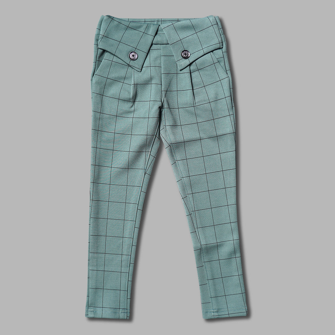 Jeggings for Girls and Kids with Checks Front View