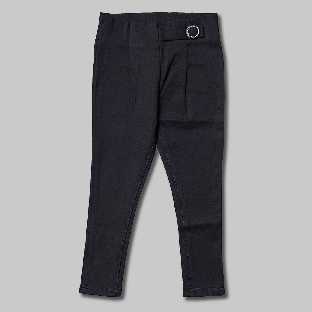 Jeggings For Girls And Kids With Elastic Waist And Soft Fabric GL246081Black