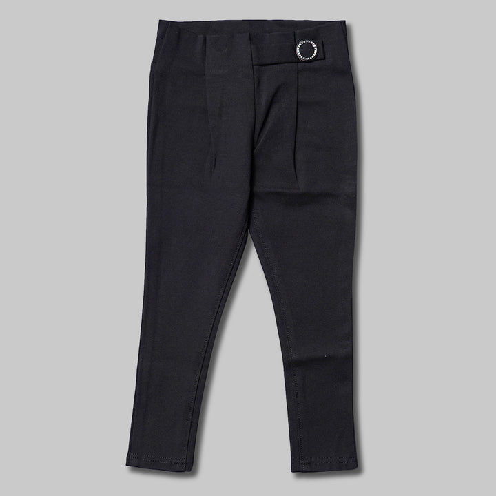 Jeggings For Girls And Kids With Elastic Waist And Soft Fabric GL246081Black