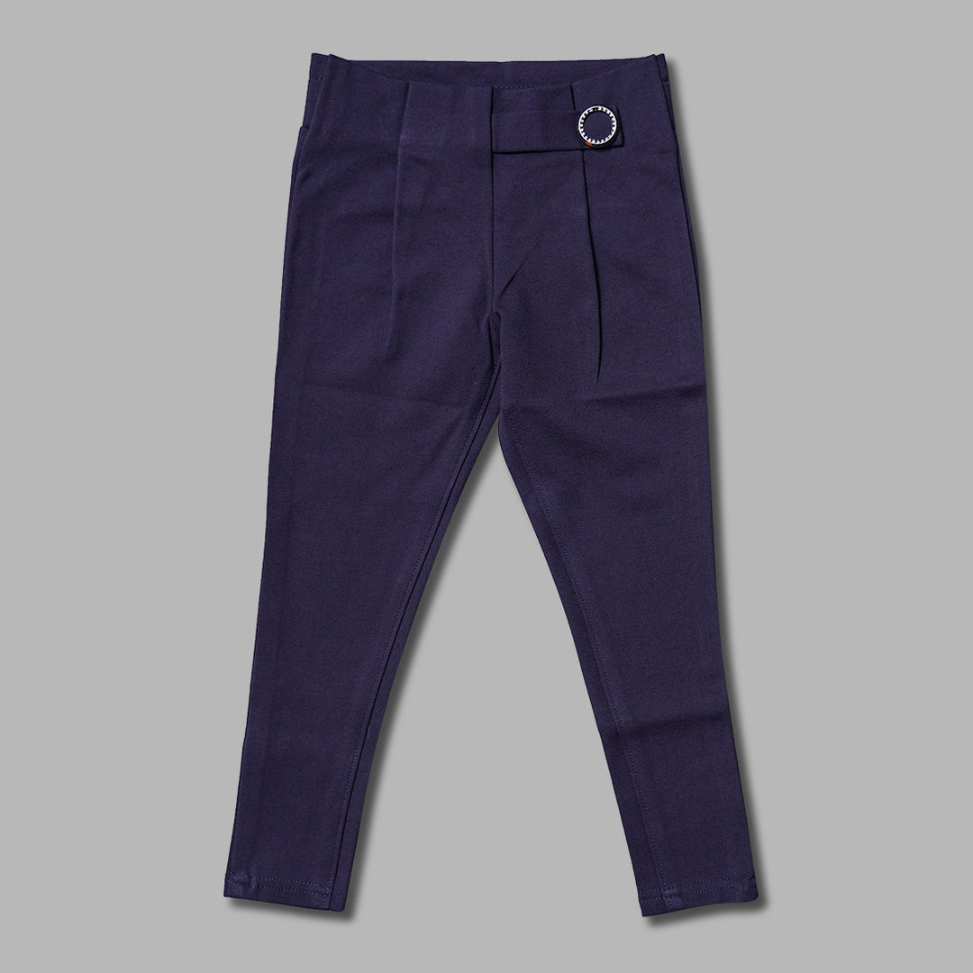 Jeggings For Girls And Kids With Elastic Waist And Soft Fabric GL246081Navy Blue