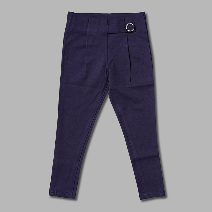 Jeggings For Girls And Kids With Elastic Waist And Soft Fabric GL246081Navy Blue