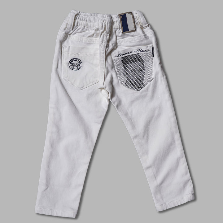 White Jeans for Boys Back View