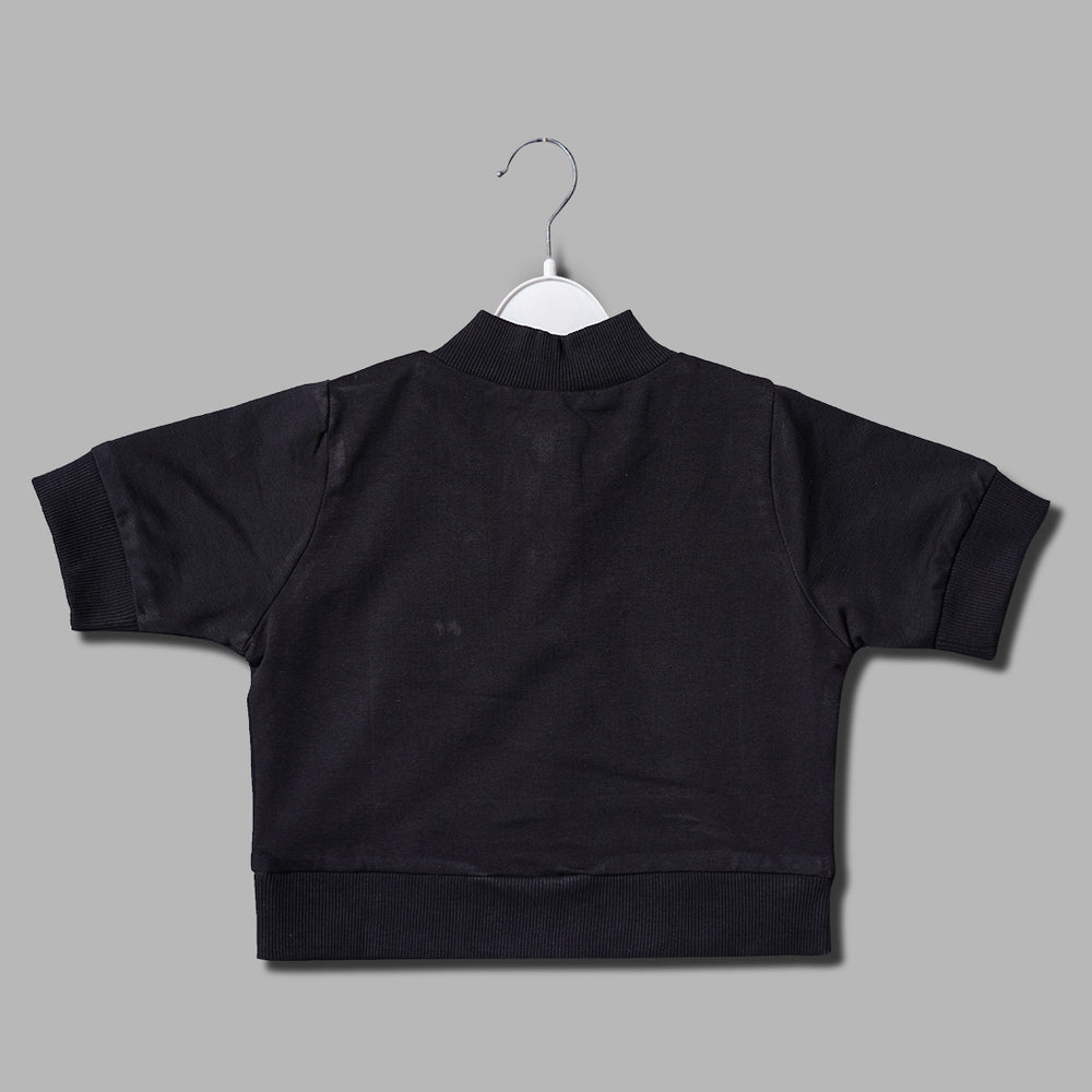 Half-Sleeves Top for Kid Girls Close Up View