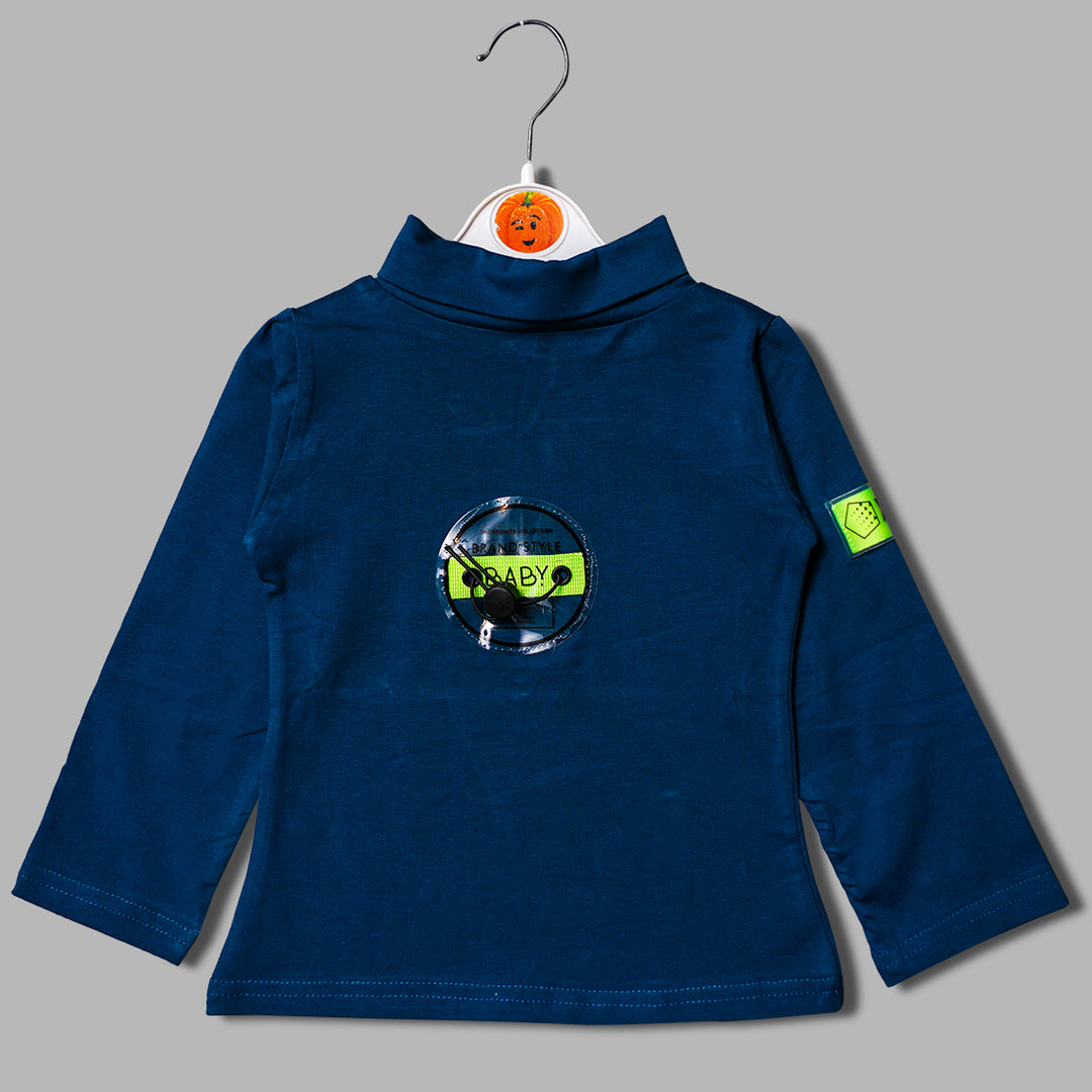Top for Girls and Kids with Turtleneck Front View